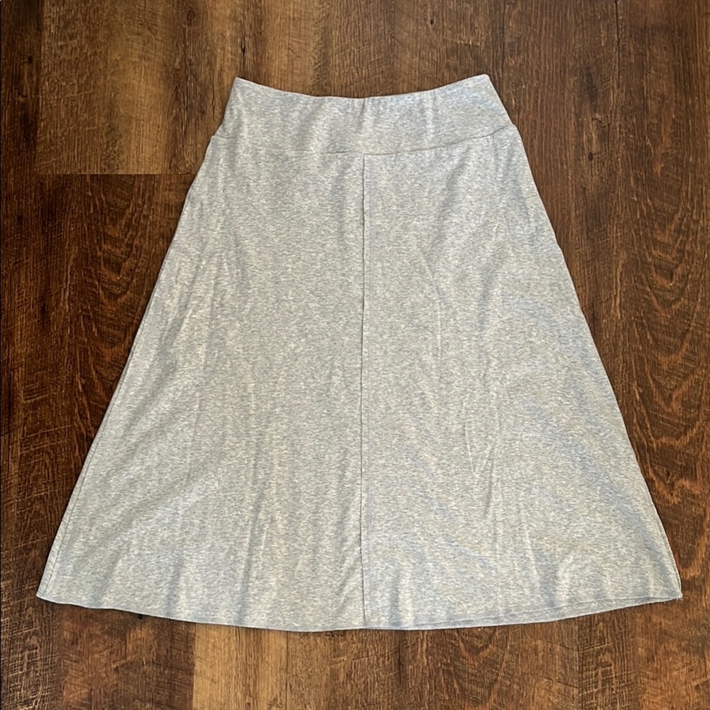 Gray Allie Knit Midi Skirt